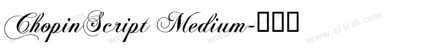 ChopinScript Medium字体转换
